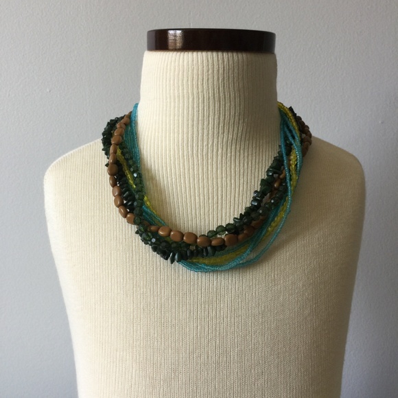 Multi Strand Beaded Twist Necklace - Picture 2 of 7